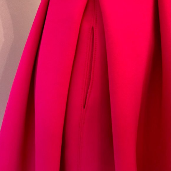 Tibi Hot Pink Fit n Flare Dress with Pockets, Size 8 - Picture 5 of 5
